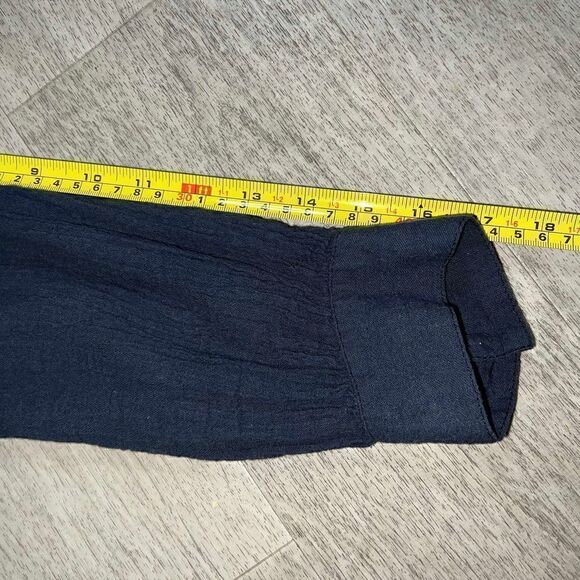 Rebecca Taylor, V-Neck Long Sleeve Button Down Tunic in Dark Navy Women’s Small - Picture 4 of 10